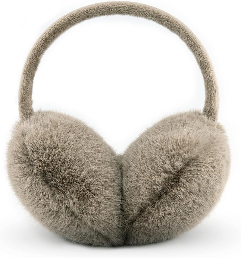 YATANAM Ear Muffs for Women Faux Fur Winter Girls Earmuffs Fluffy Adjustable Ear Warmers Cute Ear Covers - Image 1